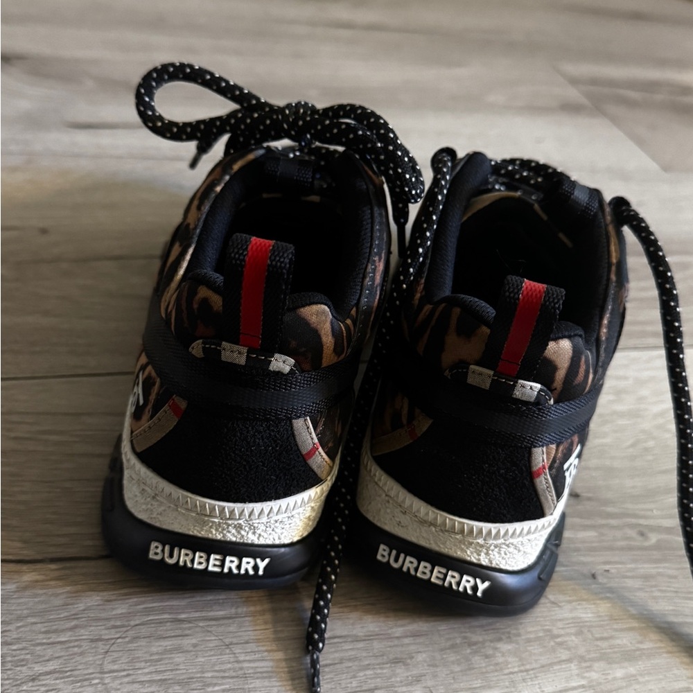 Burberry Black and Brown Sneakers with Chunky Sole